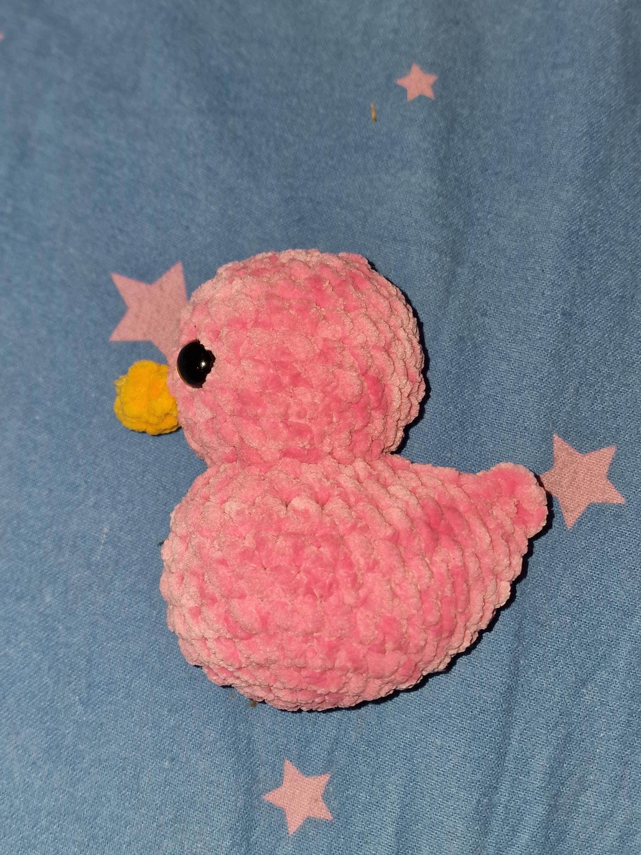 Crochet Chenille Duck Handmade Plush Toy Variety Colours Available