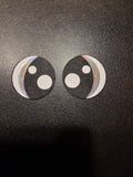 Holographic Silver Eyes: Felt & Vinyl Amigurumi Craft Eyes (5 Sets)
