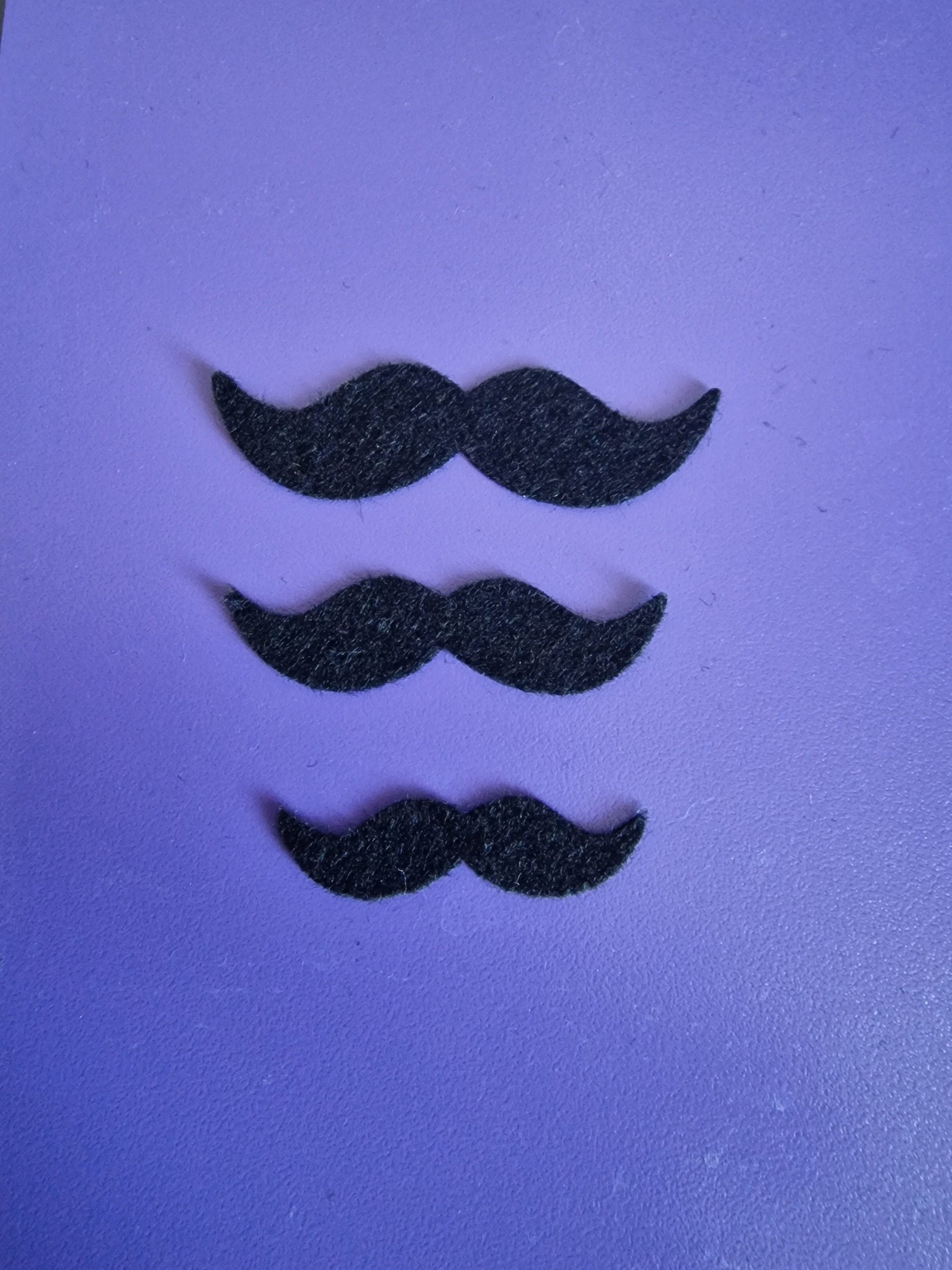 Felt Moustaches Set: Amigurumi Craft Embellishments (40-60mm)
