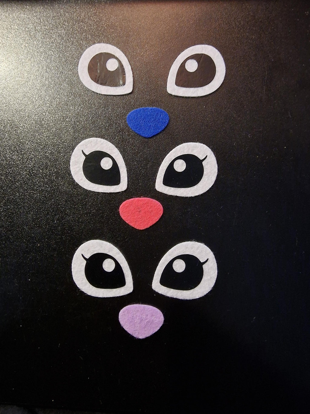 Alien Felt/Vinyl Eyes and nose set Amigurumi Craft Eyes 1 Set