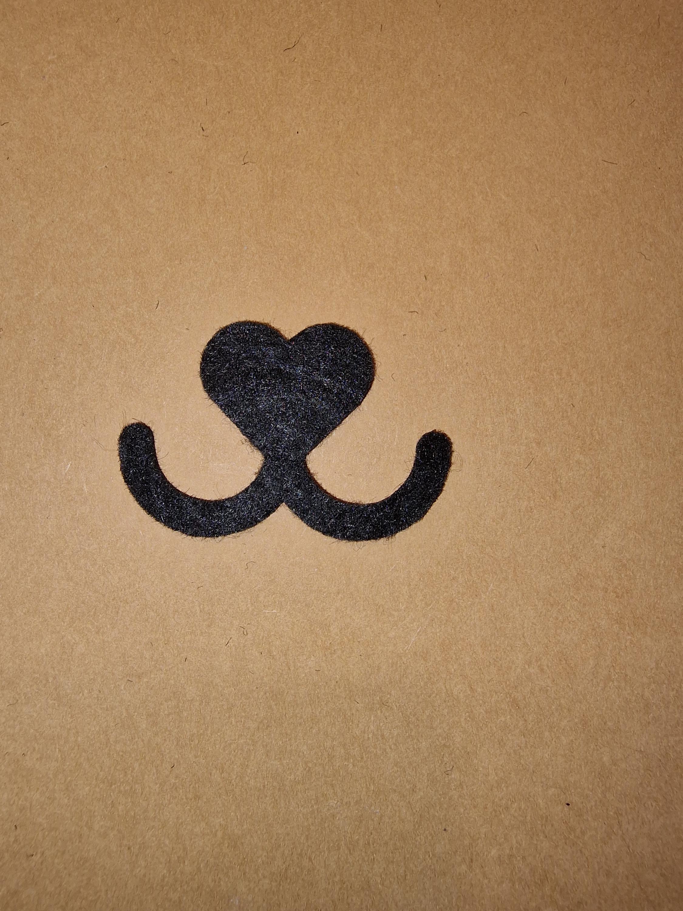 Set of 5 Felt Heart Noses and Mouths Style 2 Amigurumi Craft  (20-45mm)
