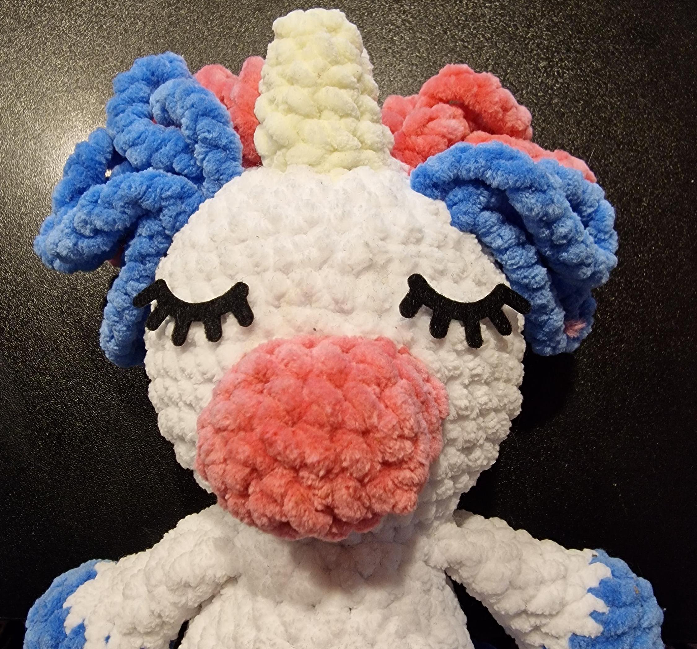 5 Set (10 lashes)  Lashes Unicorn/Doll/Amigurumi.  Various Styles. (1.5"-3")