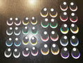 5 Sets Glitter/Holo Felt Amigurumi Eyes: Egg-Shaped Vinyl Plushie Eyes (20mm-40mm)