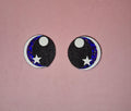 Glitter/Holo Felt Amigurumi Eyes: Star & Circle, 5 Sets  (50mm-70mm)
