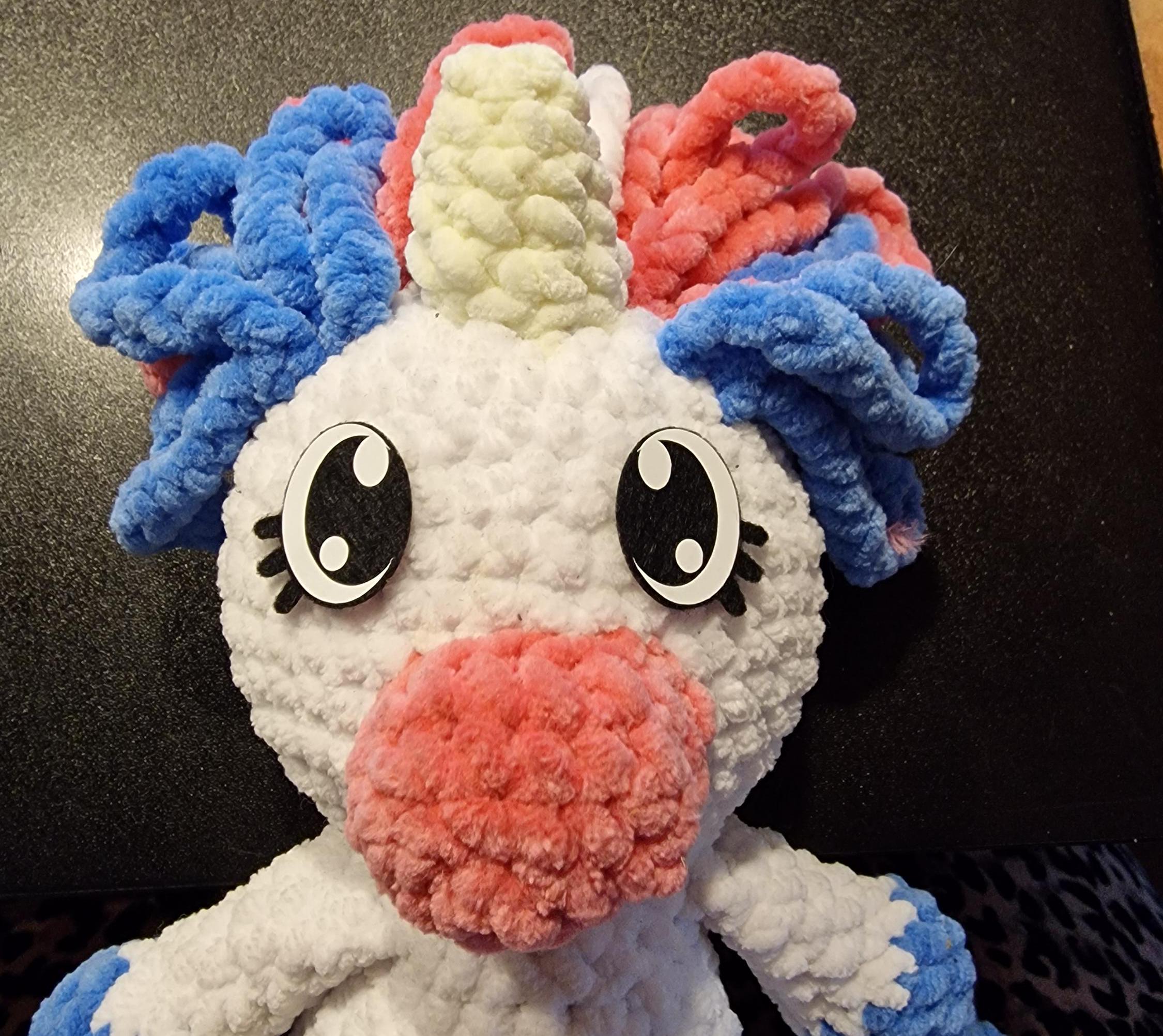 Amigurumi Eyes: Oval Lashes, Felt & Vinyl Set of 5. (25mm-40mm)