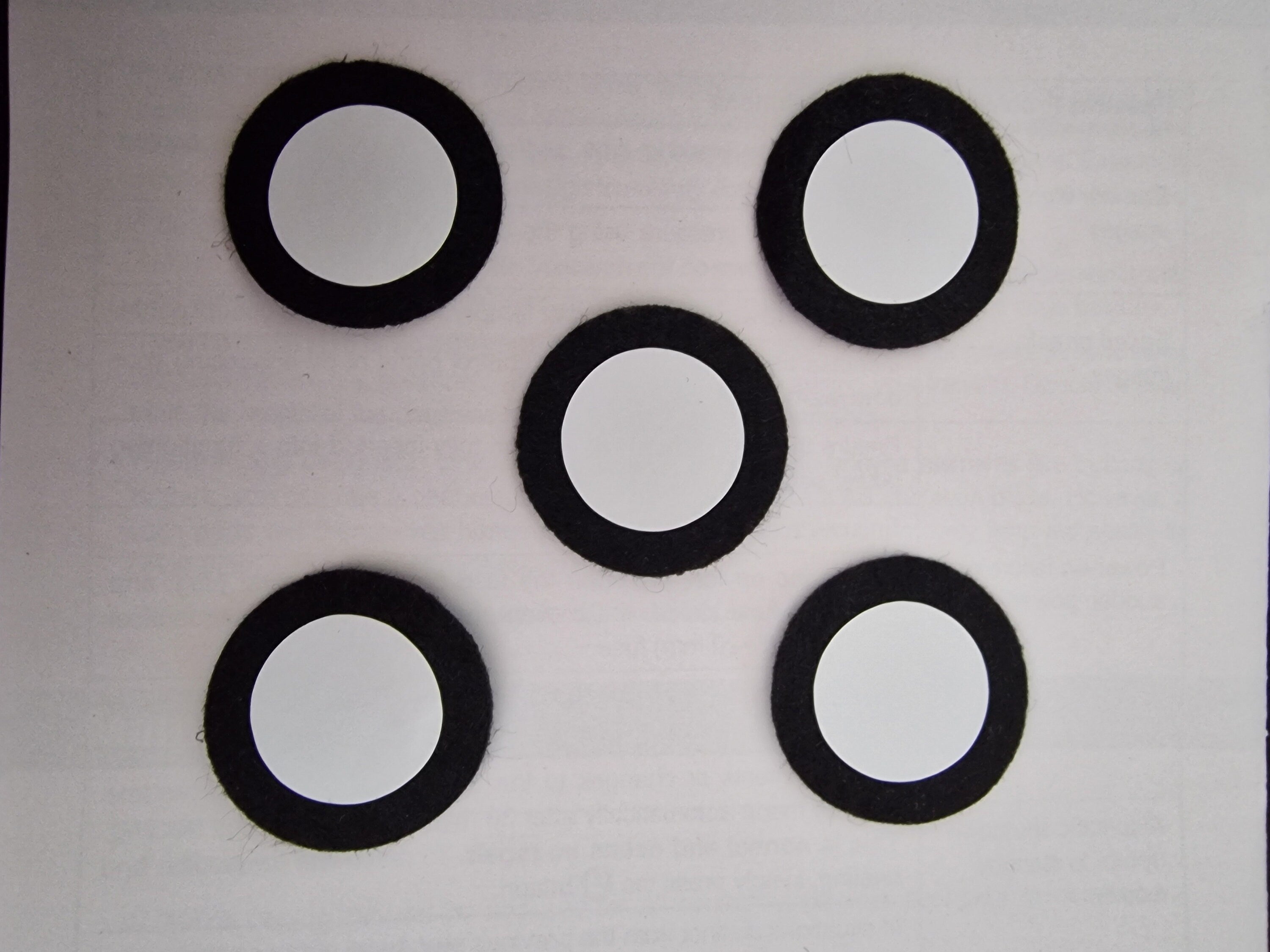 5pcs Ball Buttons. Pokeballs.  Felt/Vinyl Eyes Amigurumi Craft (25-35mm)
