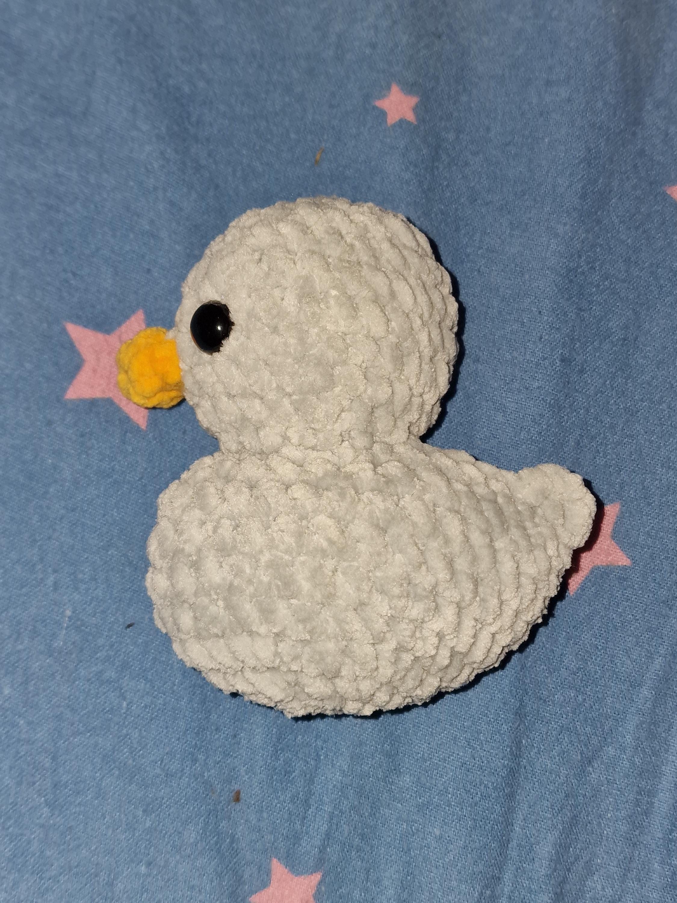 Crochet Chenille Duck Handmade Plush Toy Variety Colours Available