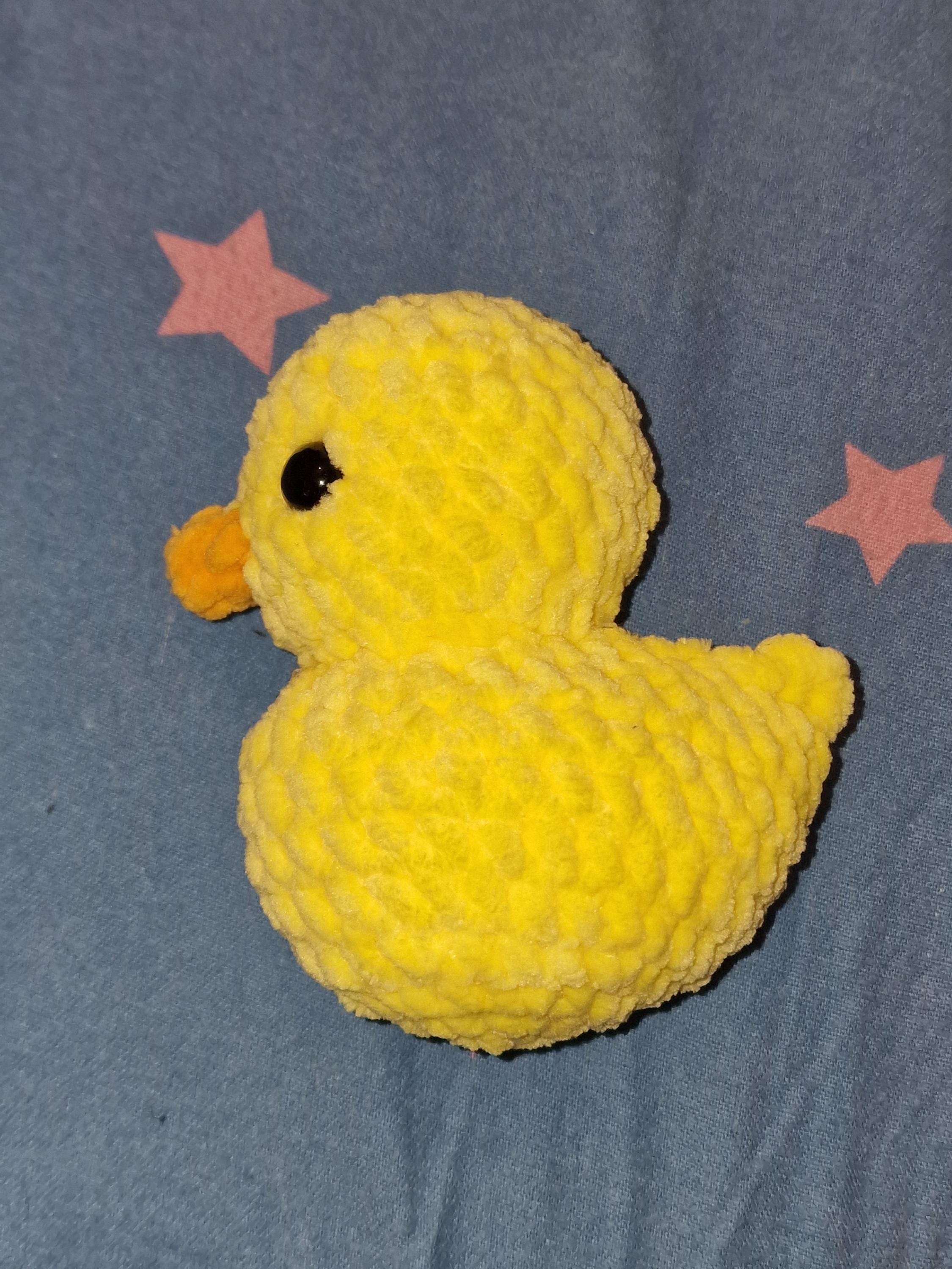 Crochet Chenille Duck Handmade Plush Toy Variety Colours Available