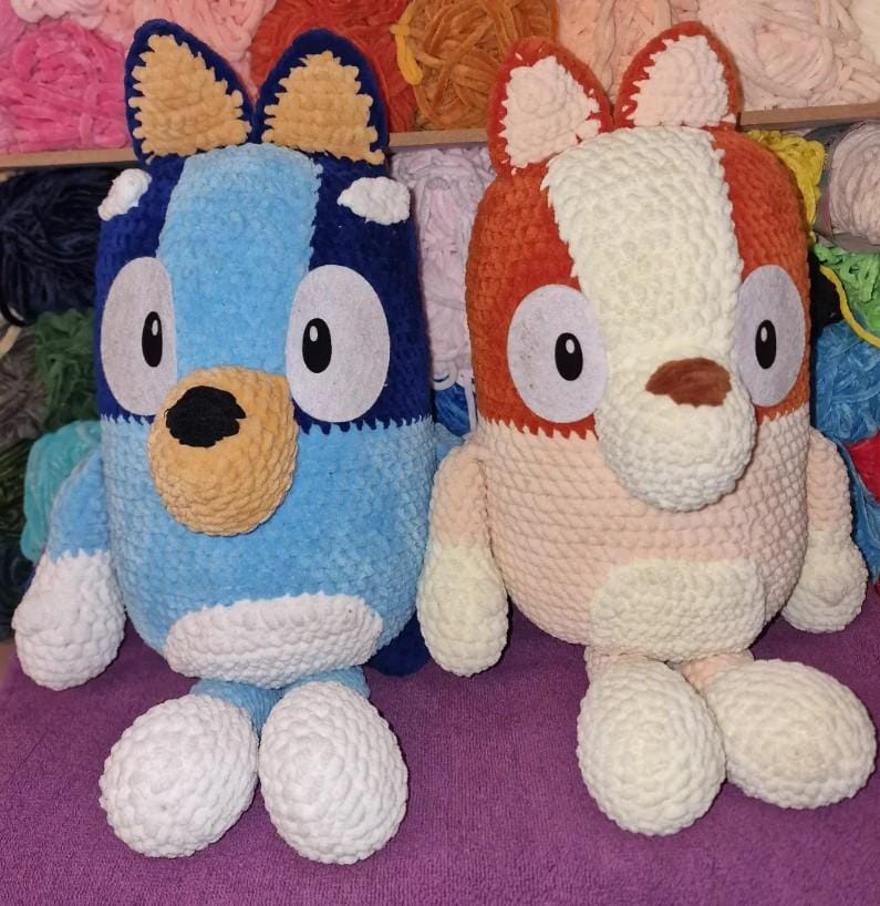 Heeler Puppy Felt/Vinyl Eyes Amigurumi Craft Eyes (1.5"-2.5")