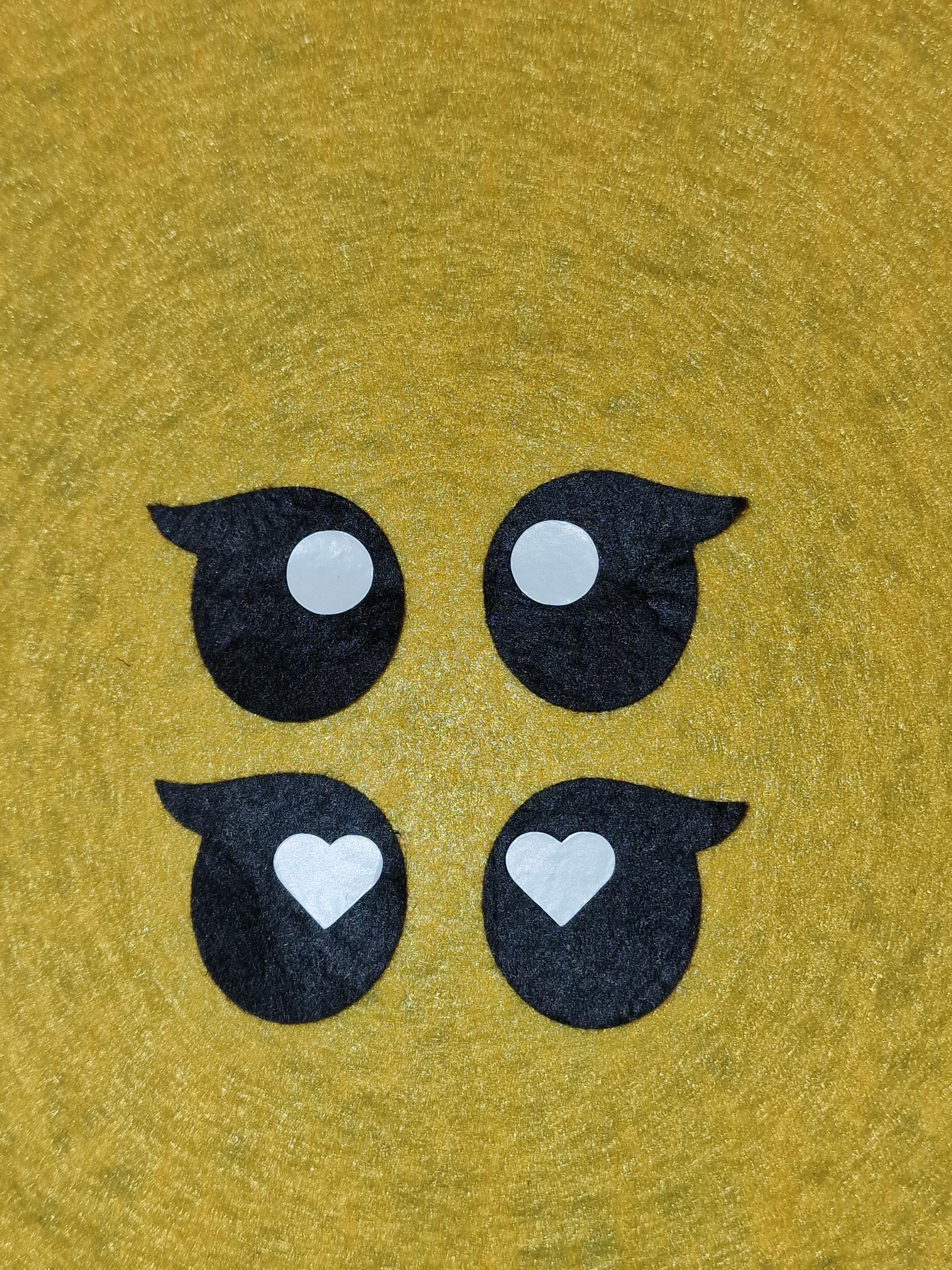 Single Lash Felt + Vinyl Eyes 5 Sets (25-40mm)
