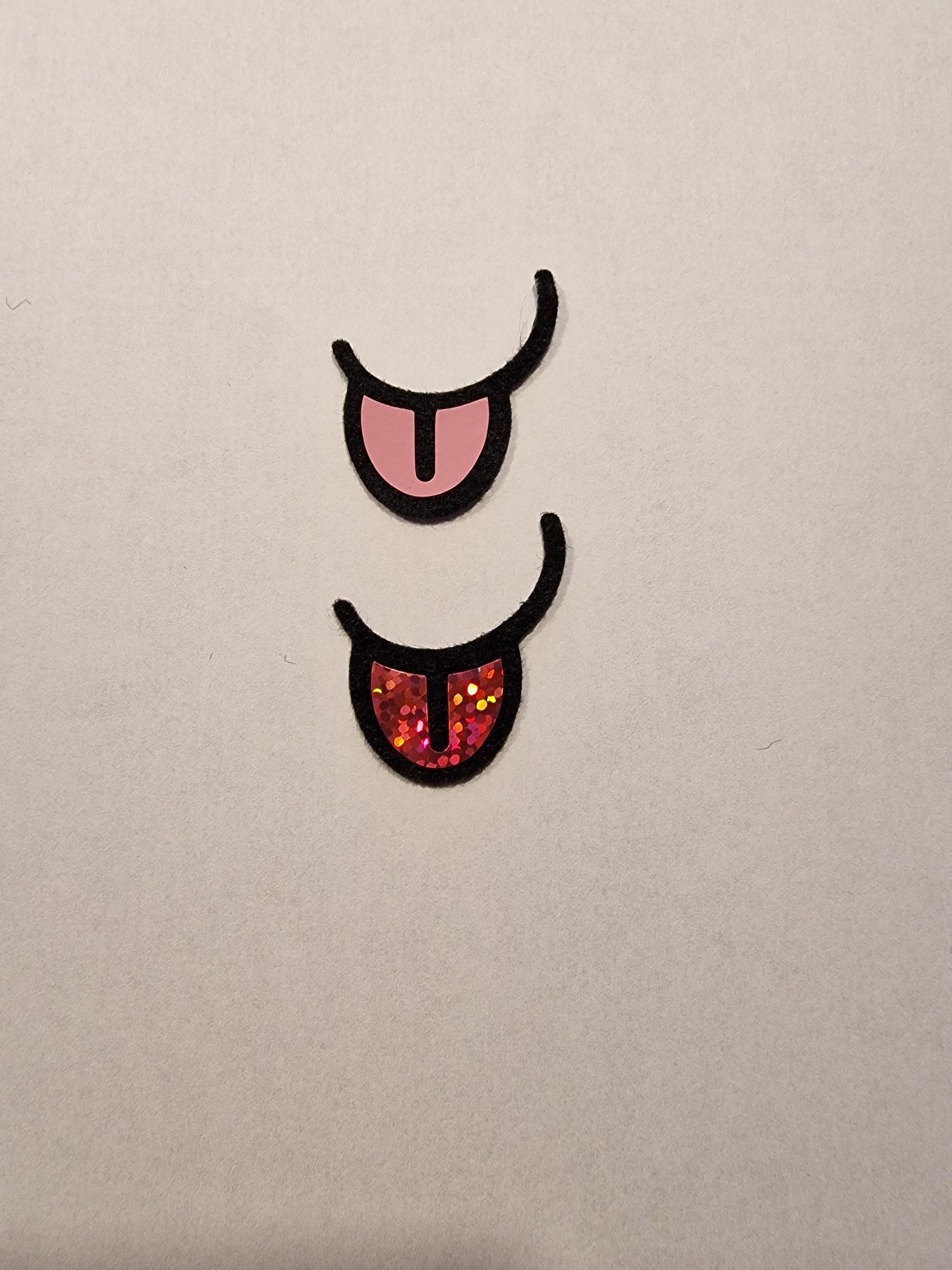 Set of 5 Felt and Vinyl Mouths Amigurumi Craft STYLE 2 (30mm-50mm)