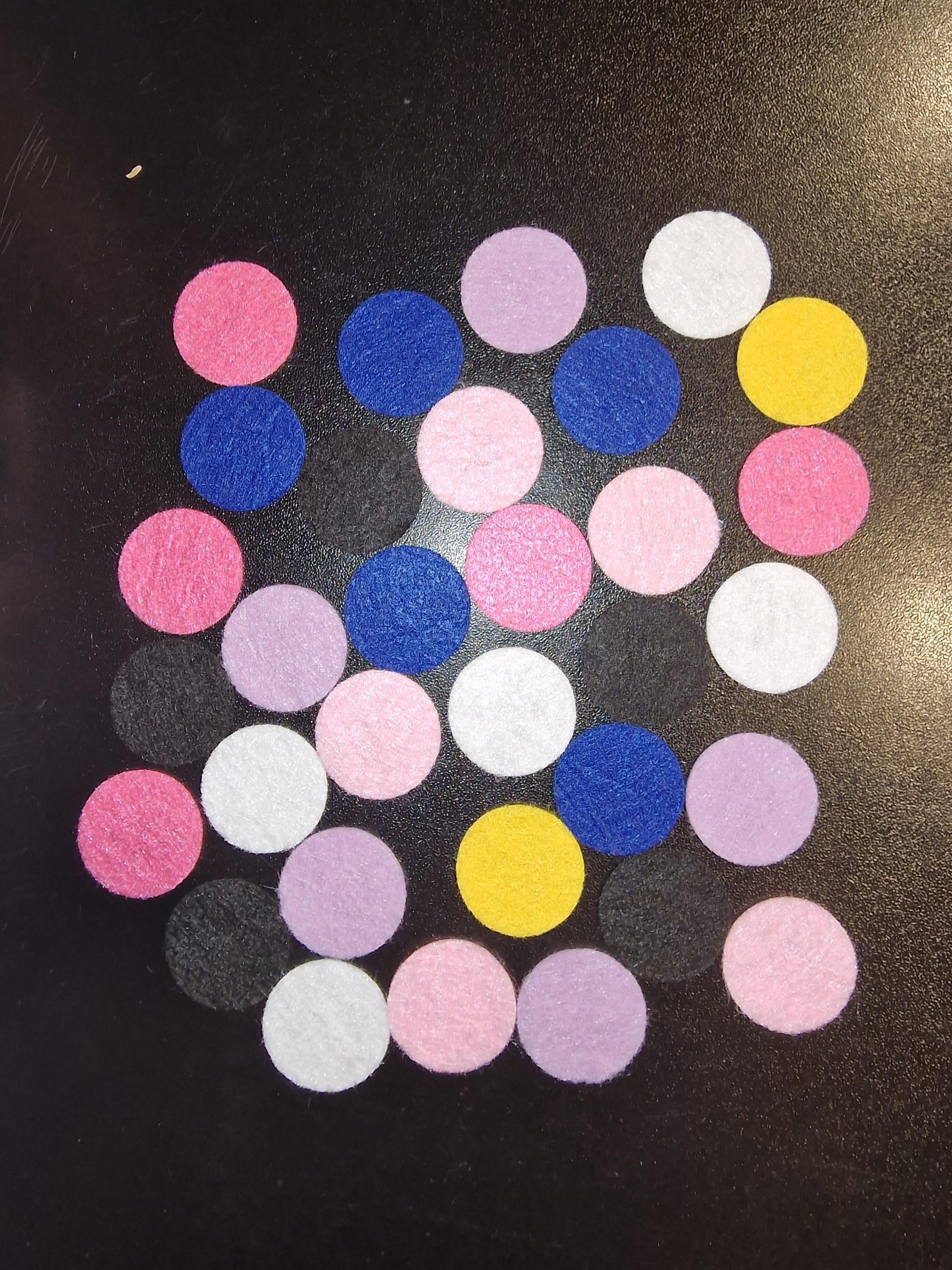 Felt Rounds Non Woven 35pcs Many Colours Available (15mm-50mm)