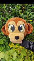 3.5 Inch Felt Amigurumi Eyes: Oval Lashes, Glitter Heart + 2 Dots (1 set. 2 eyes)