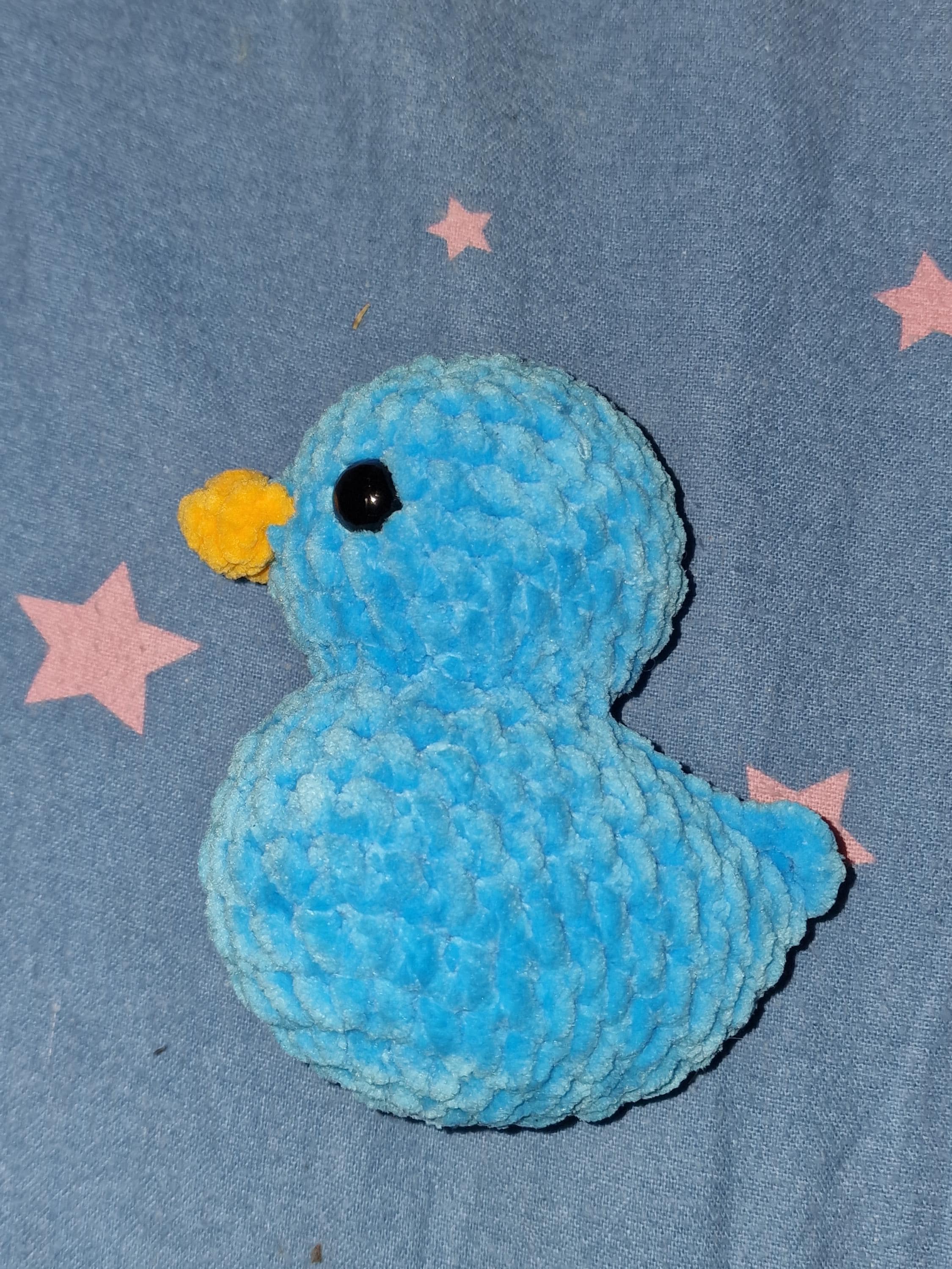 Crochet Chenille Duck Handmade Plush Toy Variety Colours Available