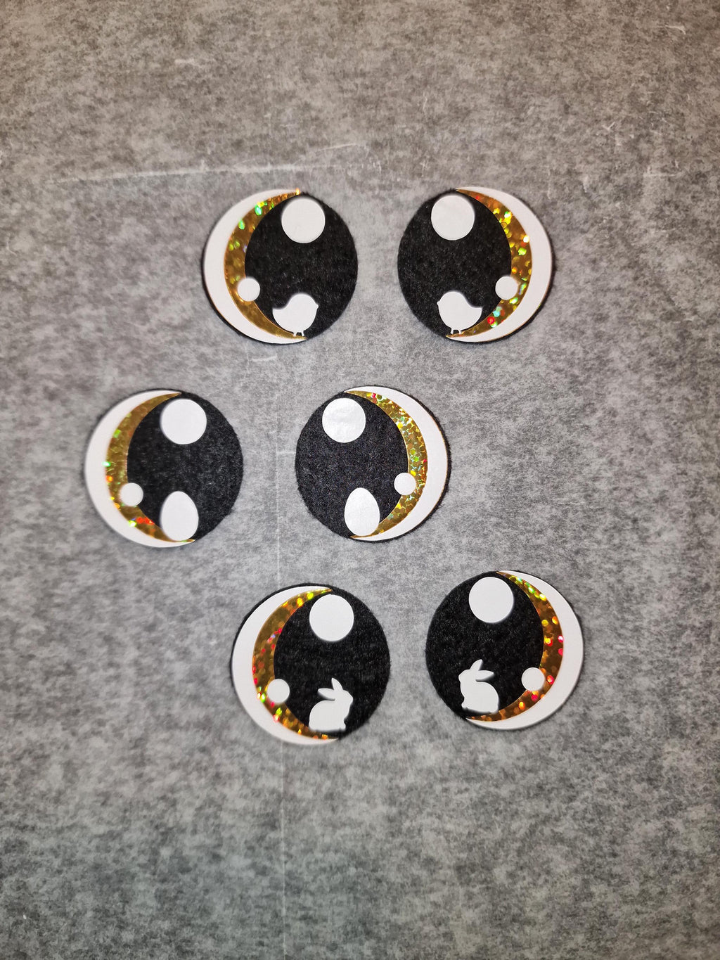 5 sets (10 eyes) Eyes Bunny/Egg/Chick Styles Available Glitter/Holographic (25-40mm)