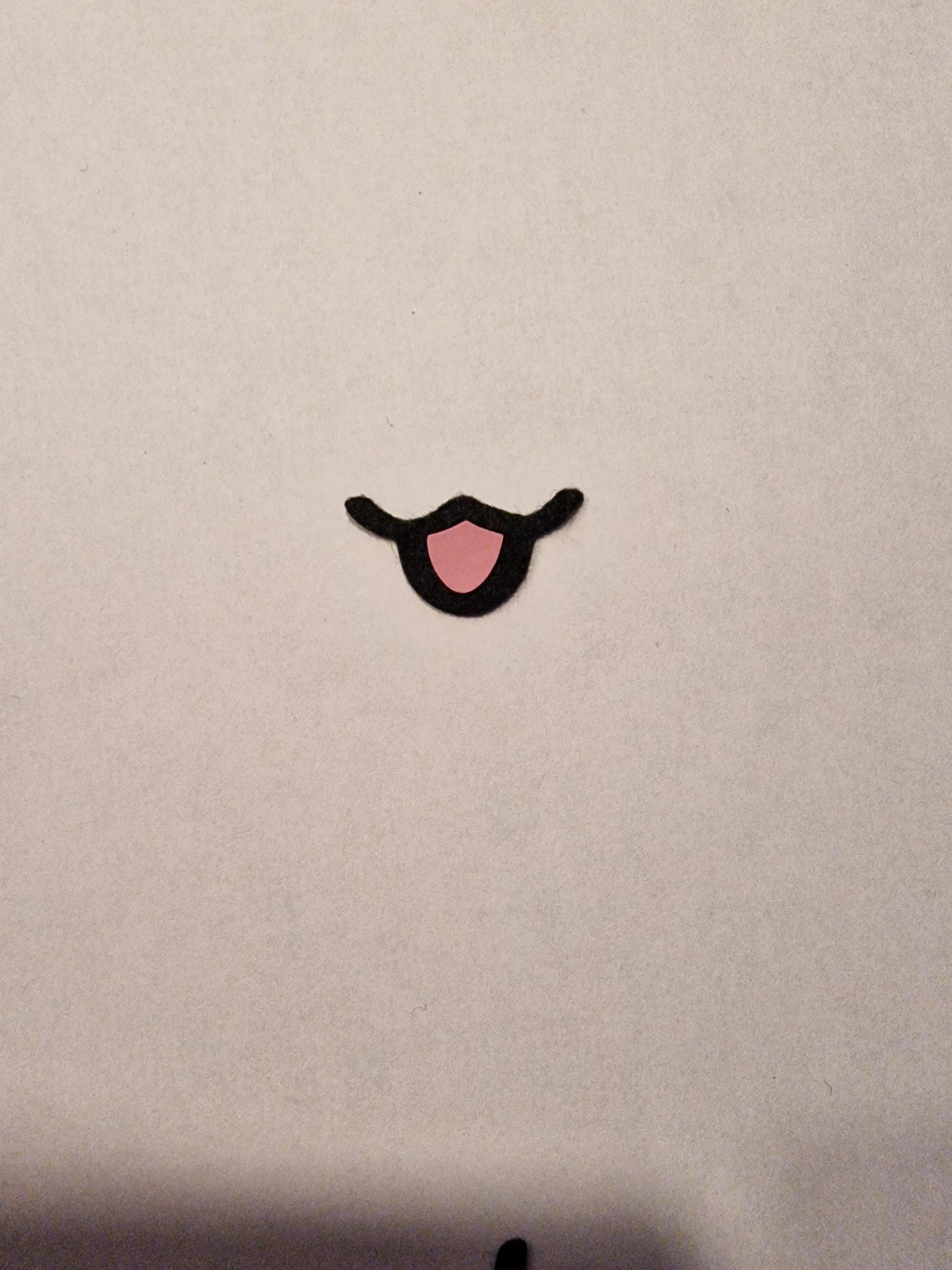 Set of 5 Felt and Vinyl Mouths Amigurumi Craft Style 1 (30-50mm)