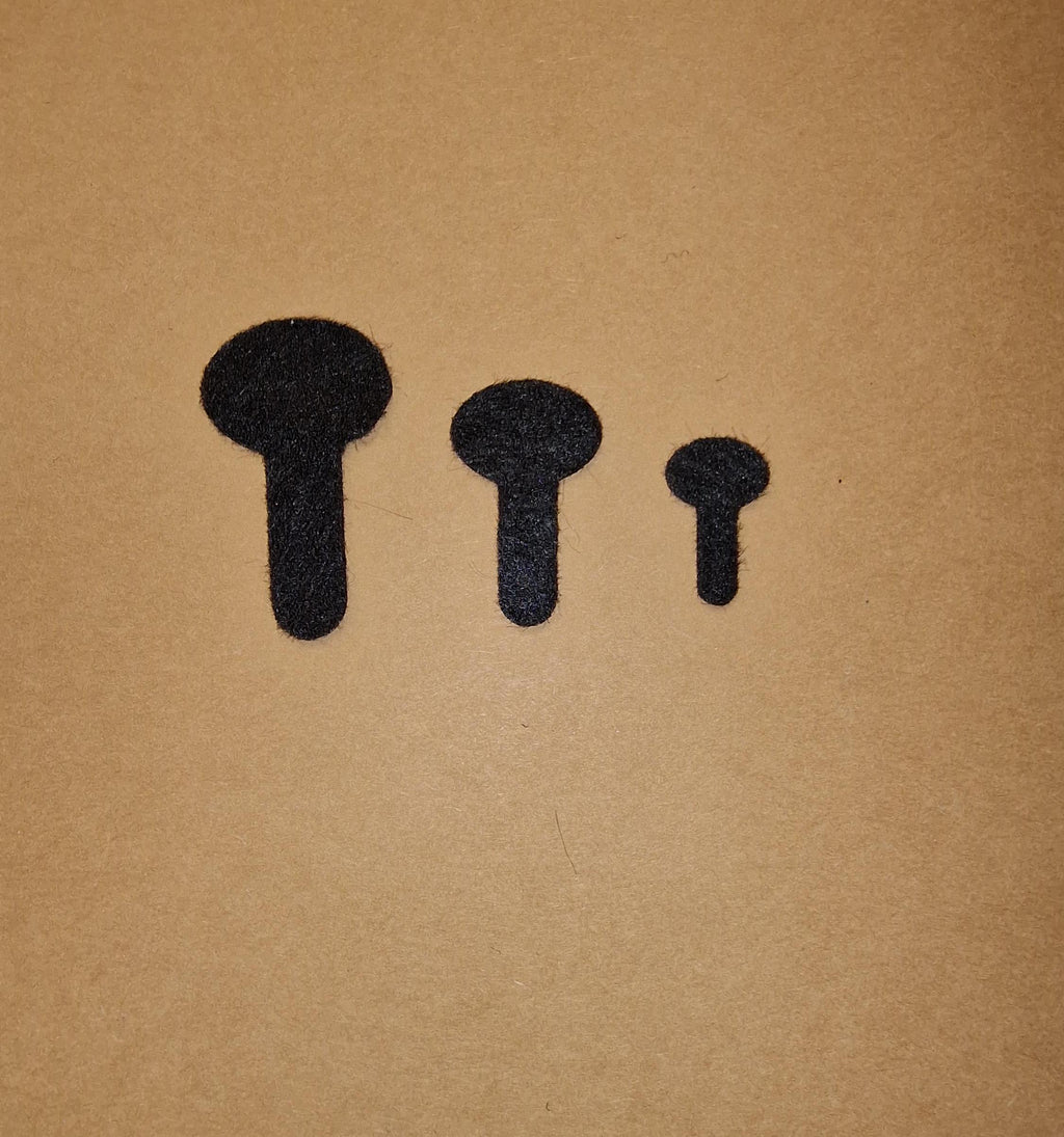 Set of 5 Felt Oval Straight Noses and Mouths Amigurumi Craft (20-45mm)