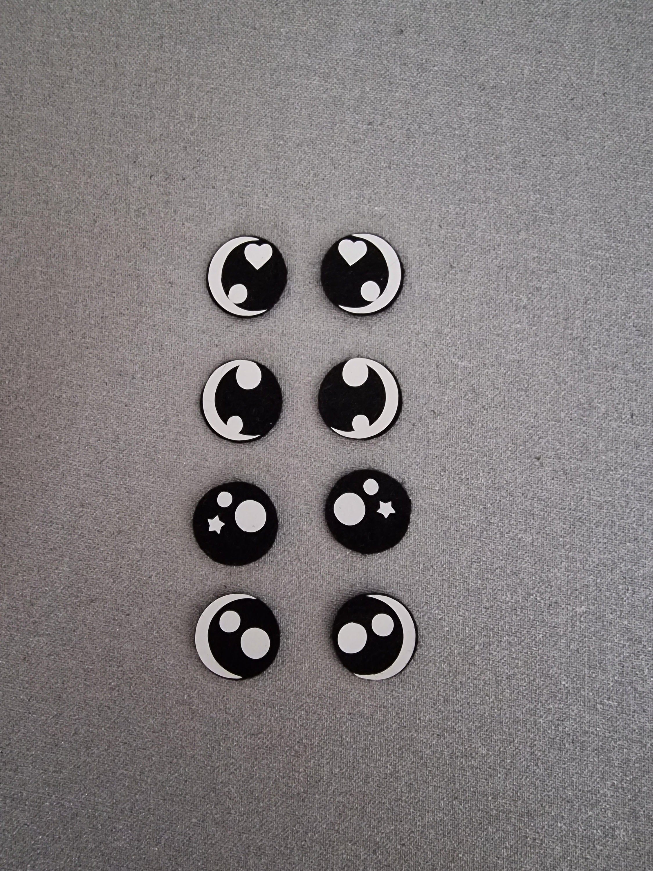 Felt Amigurumi Eyes - Simply Felt/Vinyl, 5 Sets (10mm-60mm)