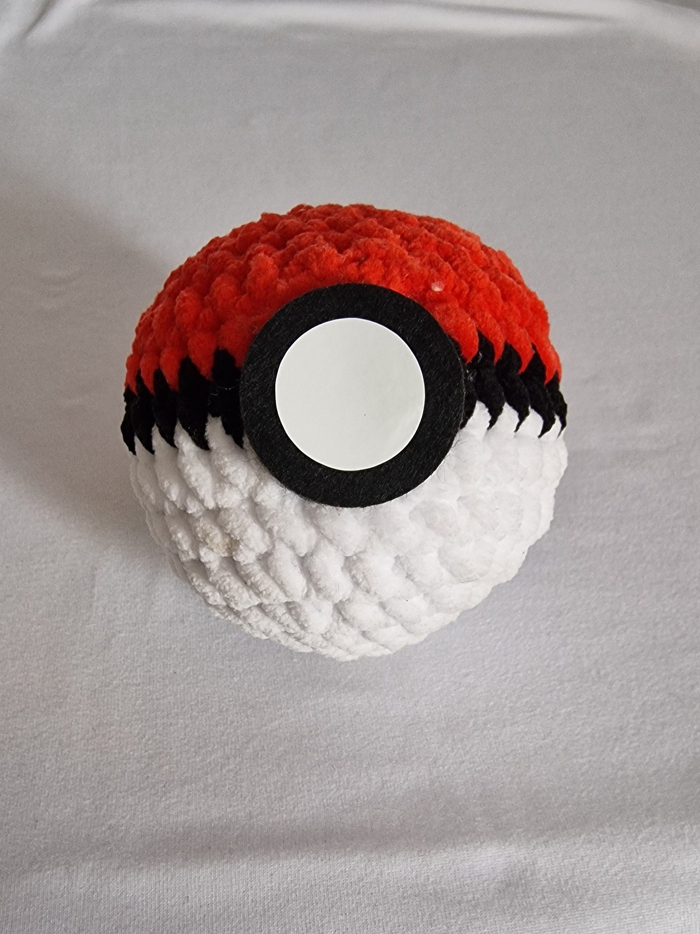 5pcs Ball Buttons. Pokeballs.  Felt/Vinyl Eyes Amigurumi Craft (25-35mm)