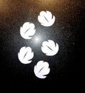 Set of 5 White Felt Leaves Amigurumi Crafts Crochet Knitting