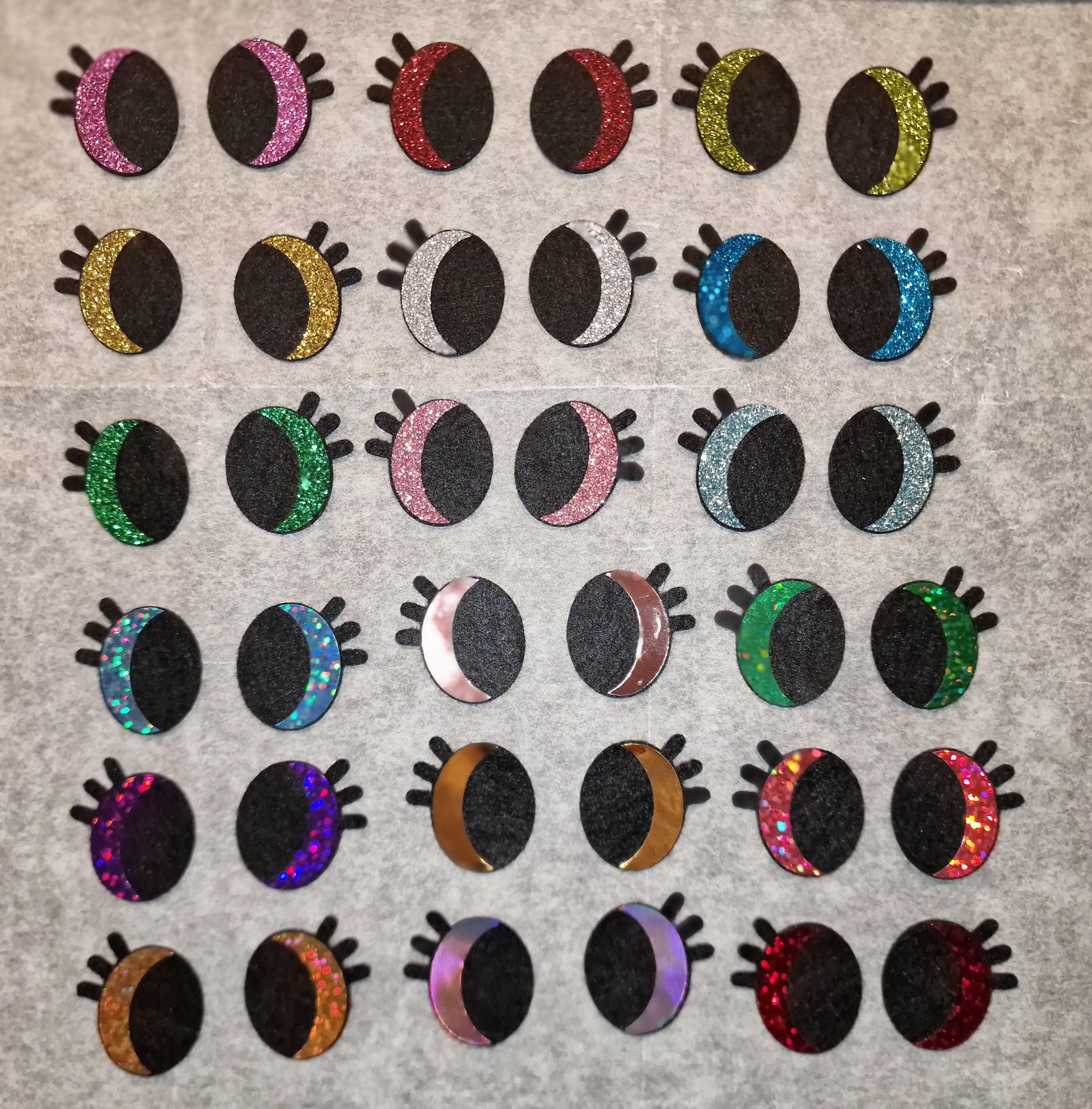 5 sets (10 eyes) Oval Lashes Bunny/Egg/Chick Styles Available Glitter/Holographic (25-40mm)