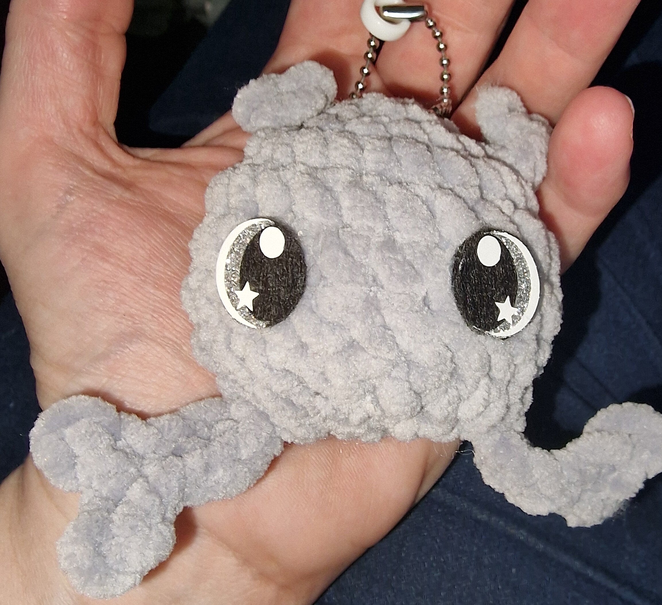 Glitter/Holo Felt Amigurumi Eyes: Star & Circle, 5 Sets  (50mm-70mm)