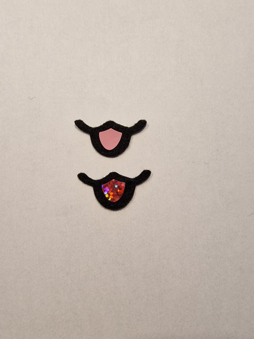 Set of 5 Felt and Vinyl Mouths Amigurumi Craft Style 1 (30-50mm)