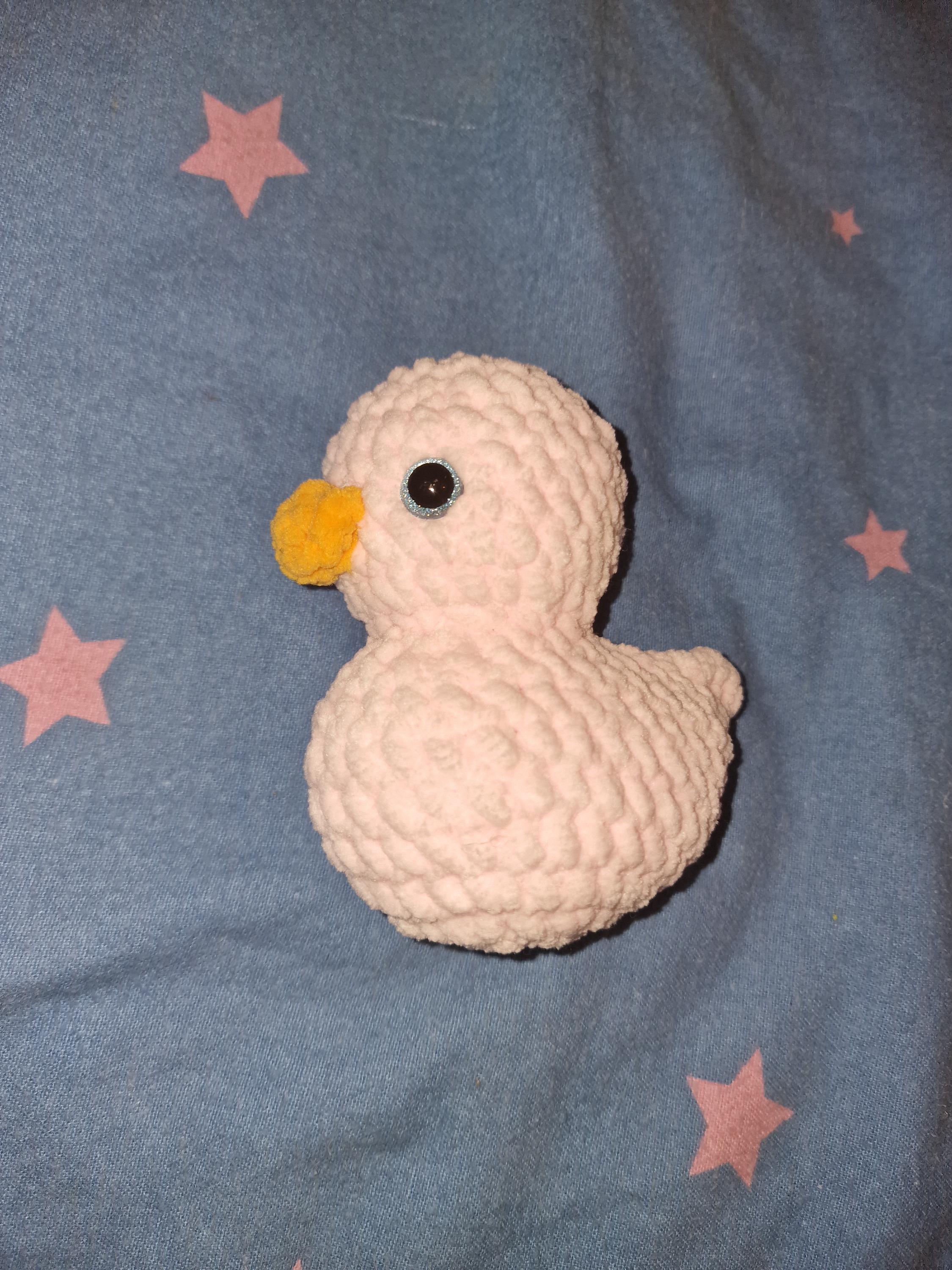 Crochet Chenille Duck Handmade Plush Toy Variety Colours Available