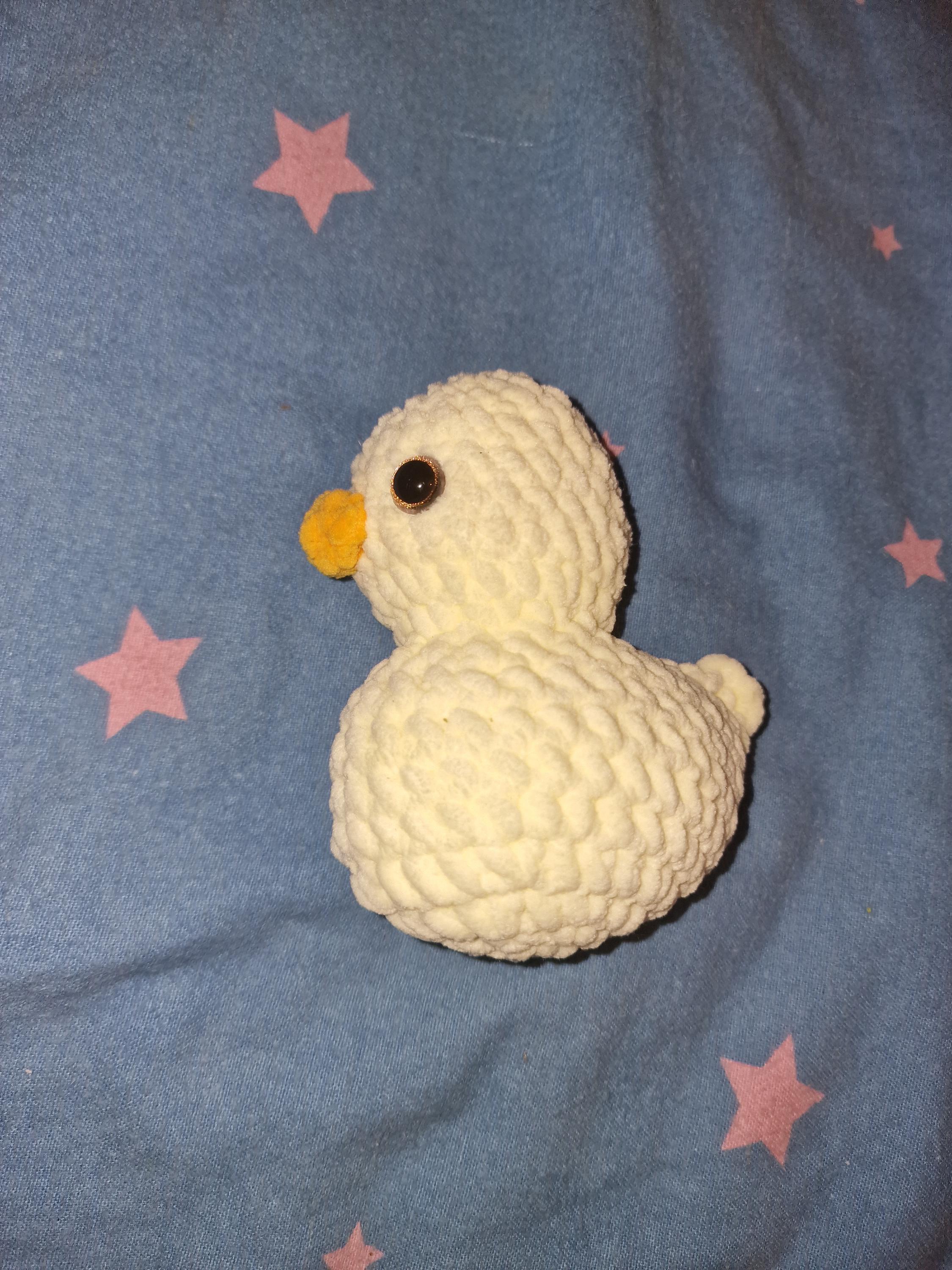 Crochet Chenille Duck Handmade Plush Toy Variety Colours Available
