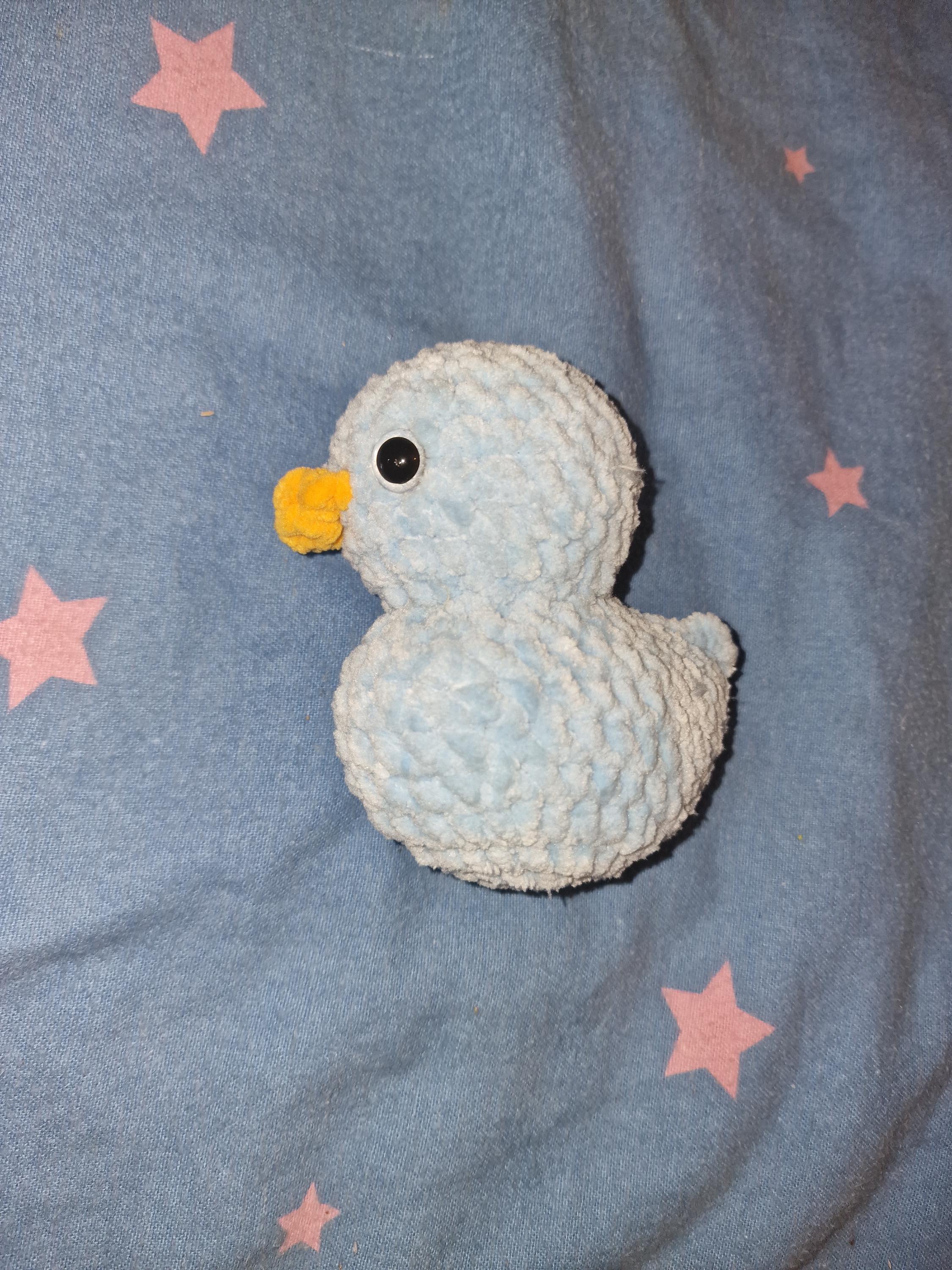 Crochet Chenille Duck Handmade Plush Toy Variety Colours Available